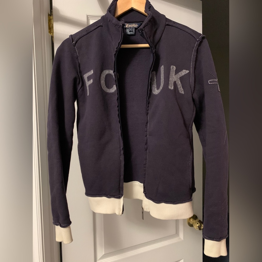 French Connection Women's Zip Up Sweater Small